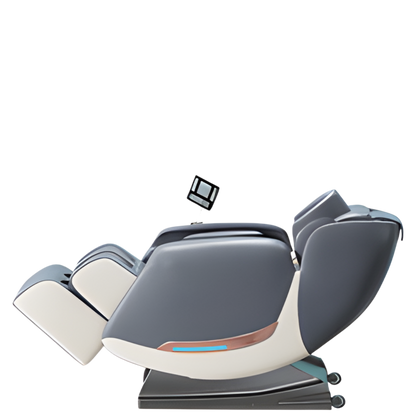 Rustpunt massagestoel grijs met full body shiatsu, warmte en Zero Gravity massage