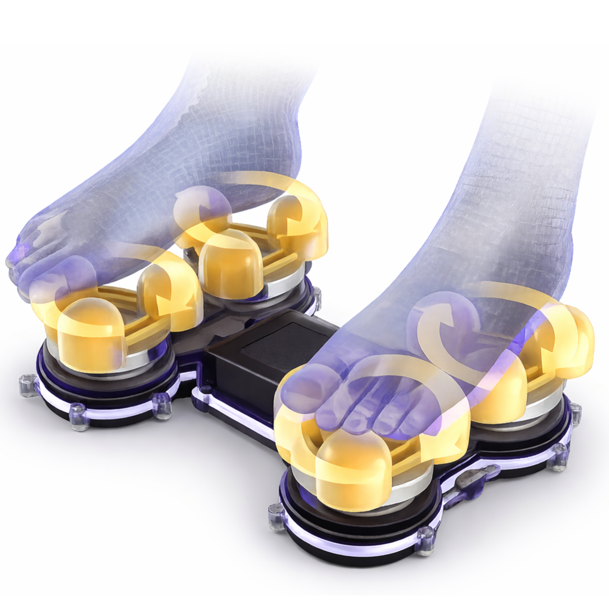 Massagestoel voetmassage met reflexologie rollers voor massage van voeten en voetzolen
