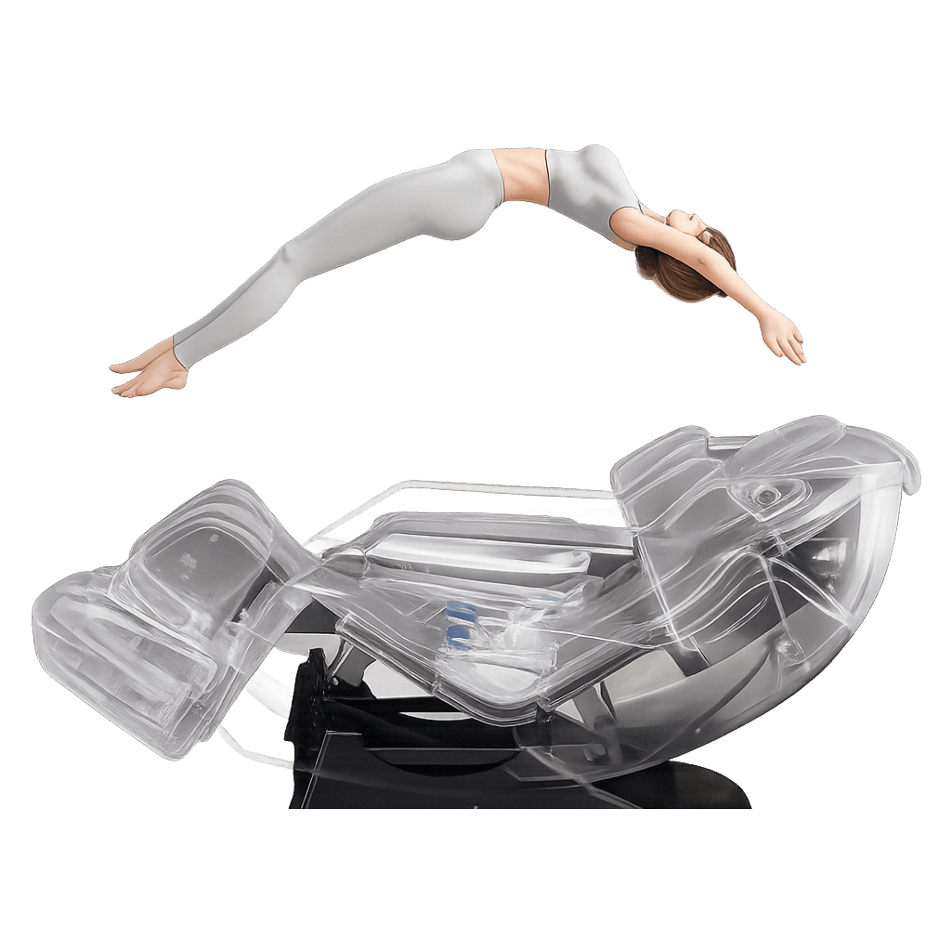 Massagestoel met Thai stretch functie die het lichaam strekt voor diepe spierontspanning